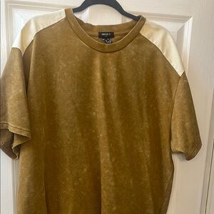 Forever 21 Brown and Cream Short Sleeve Tee